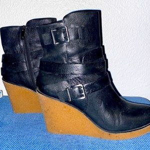BCBGeneration leather wedge boots. size 11